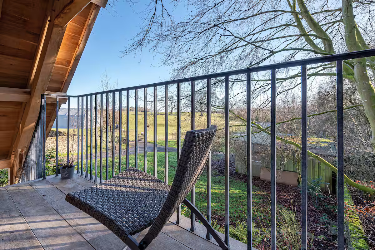 Inside the converted barn loft apartment situated in Azerley, North Yorkshire / Credits: Airbnb (via Supplied)