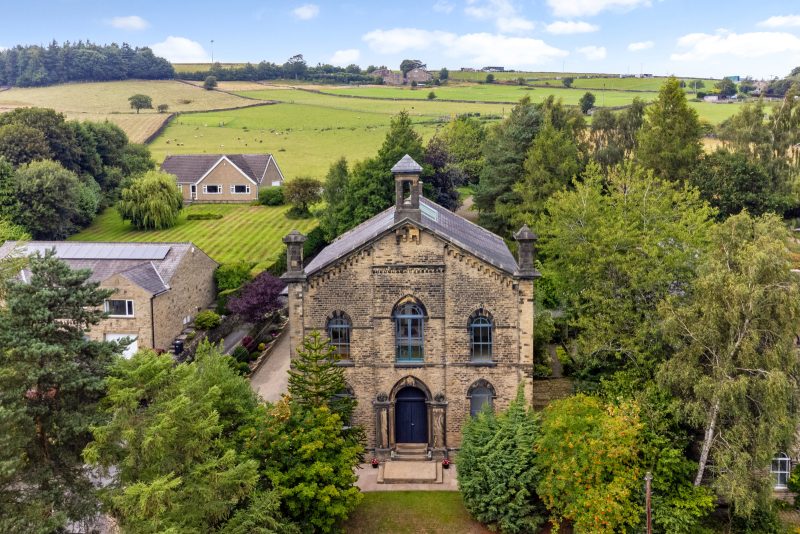 Inside the beautiful converted chapel with a hidden library on the market in West Yorkshire