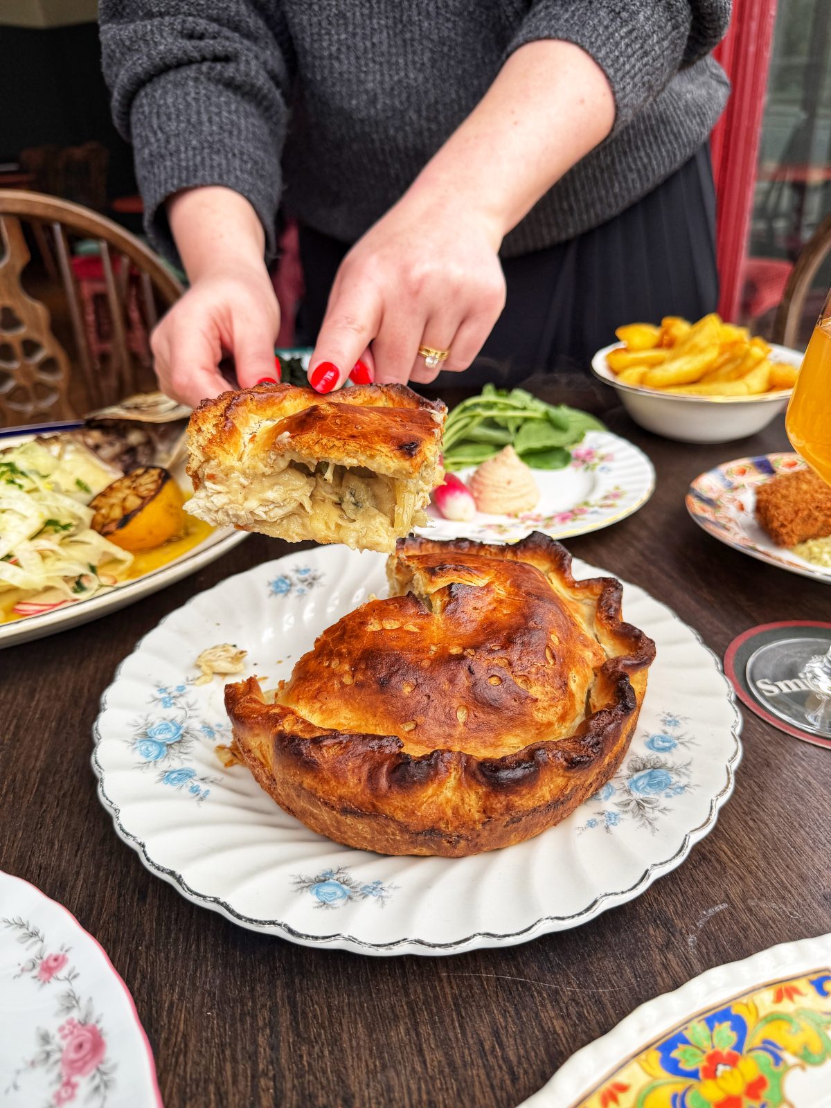 The chicken and tarragon sharing pie