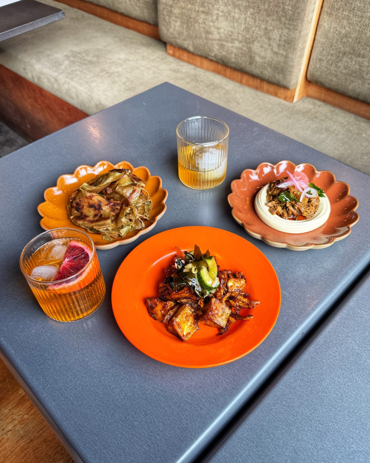 A spread of small plates at The Orange Bird in Sheffield