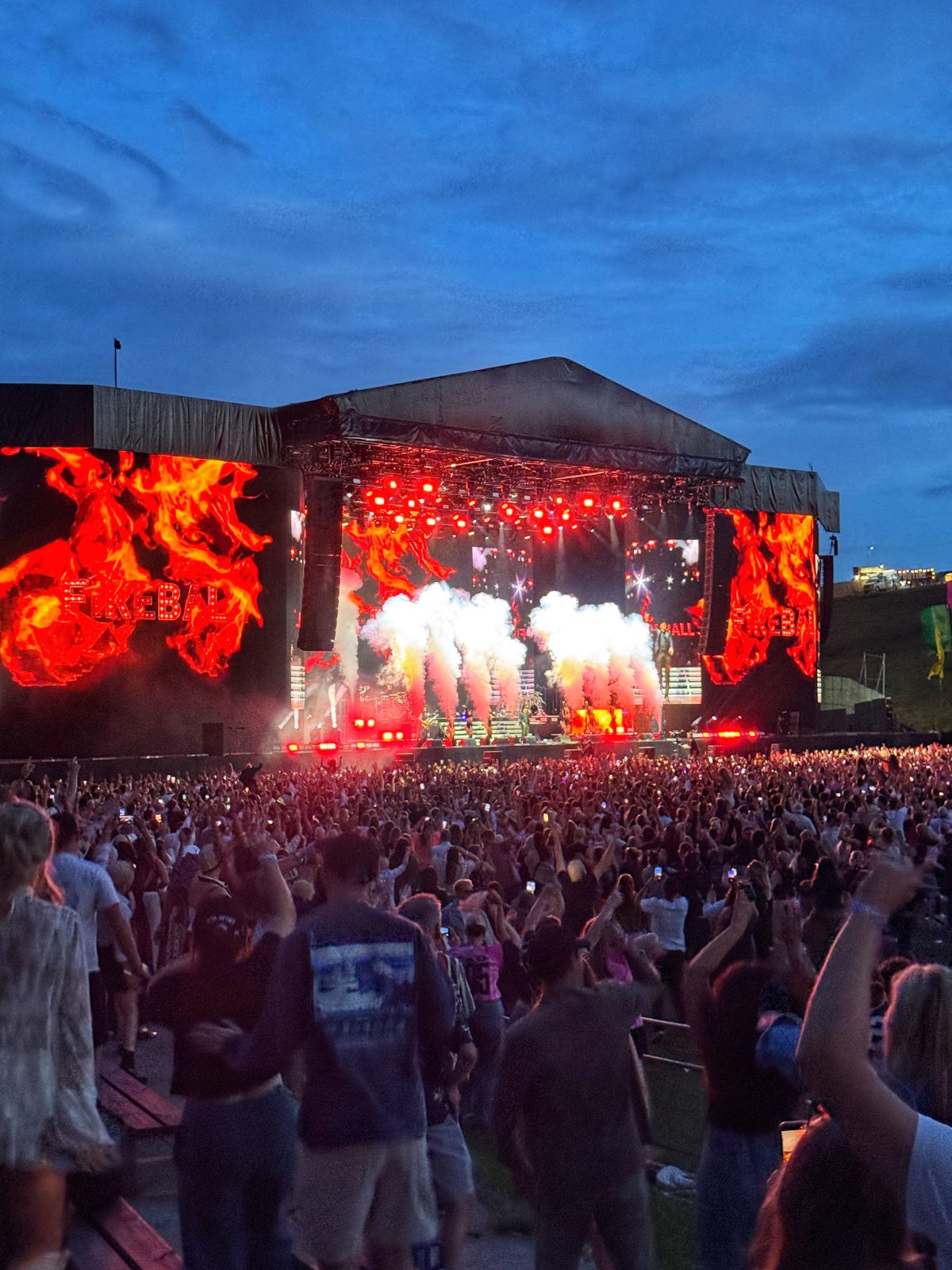 Pitbull on stage at Roundhay Festival
