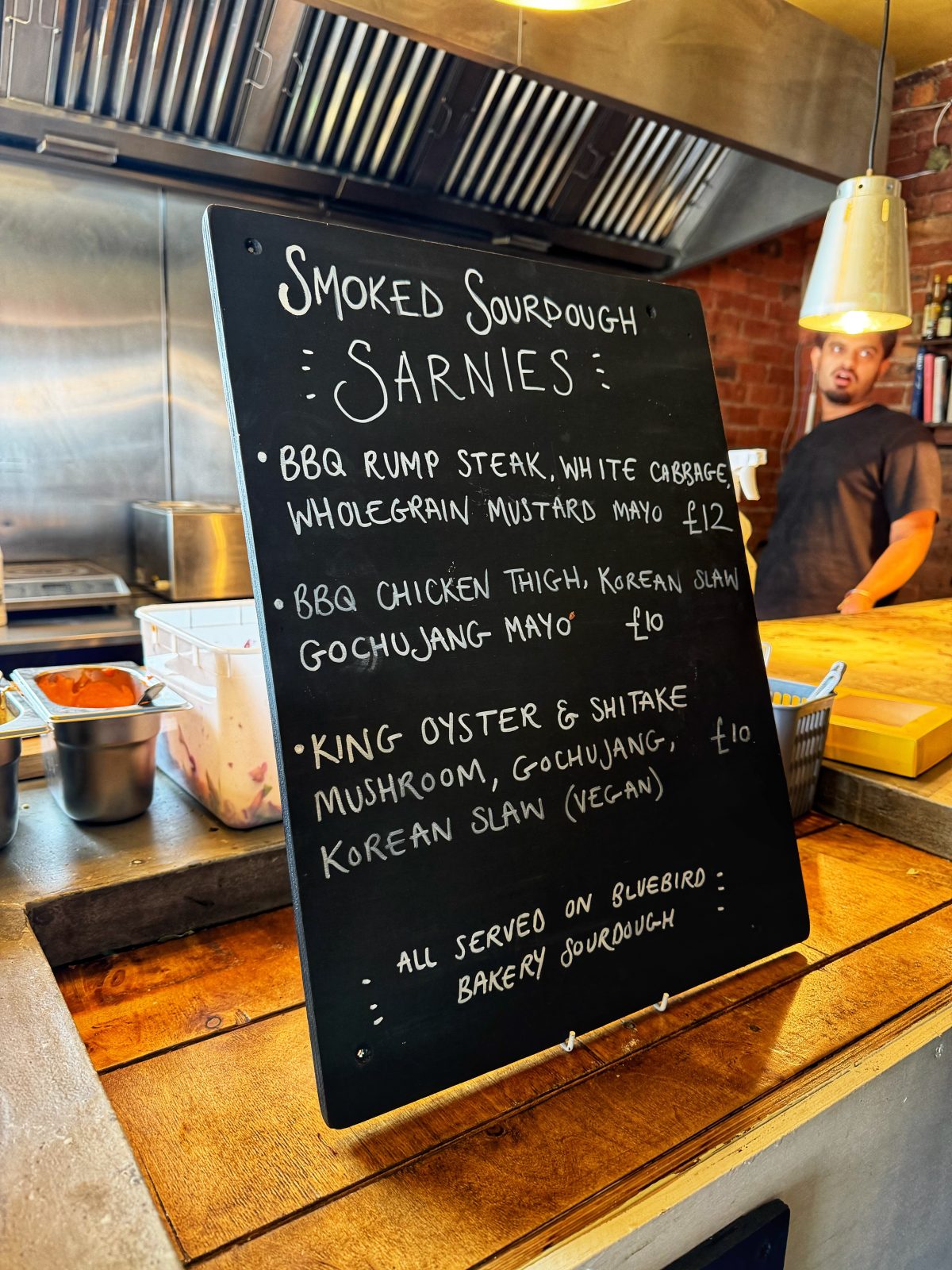 The sandwich menu at Mandy's Barbecue