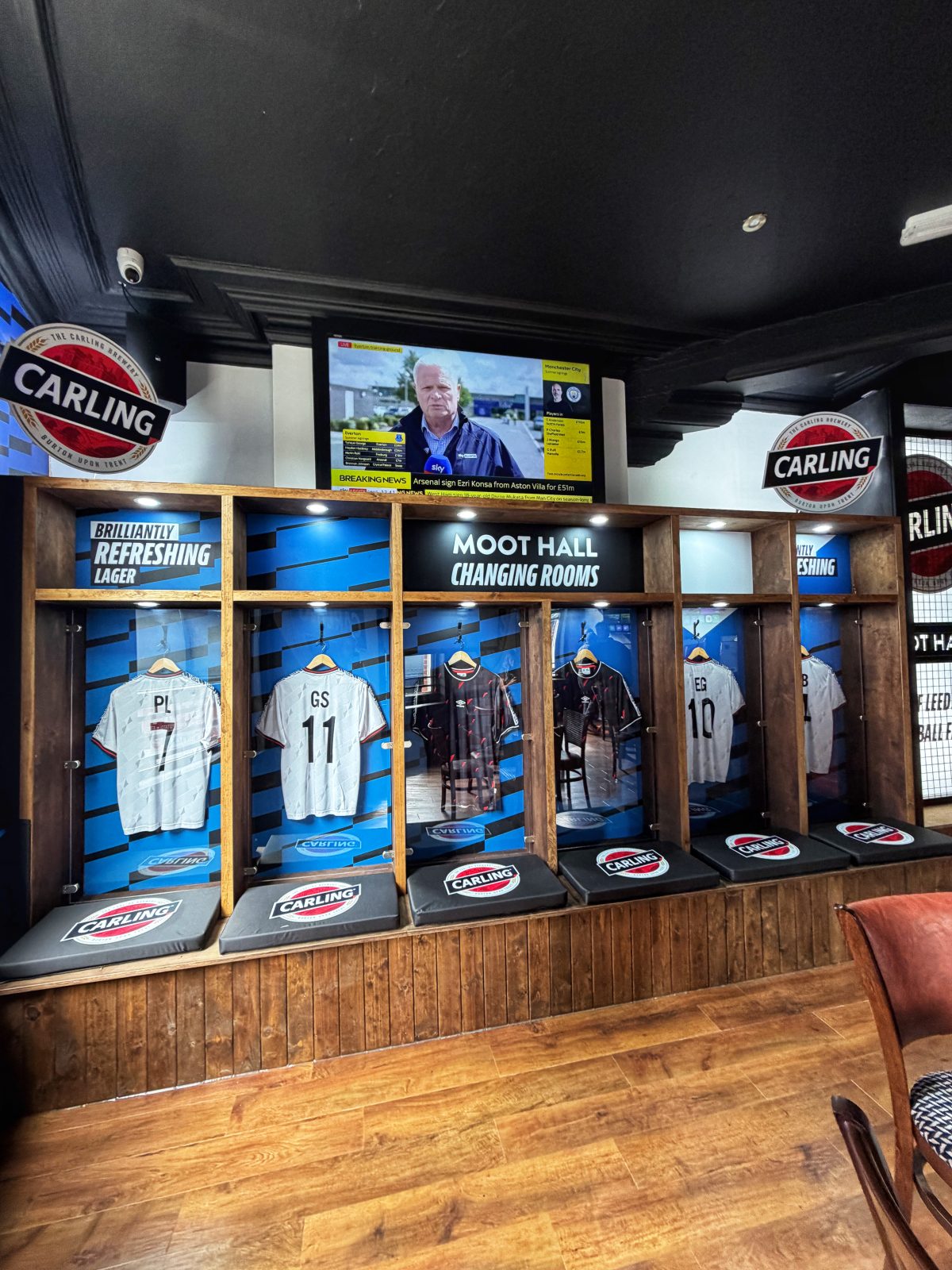 The new 'Changing Rooms' bar at The Moot Hall Arms