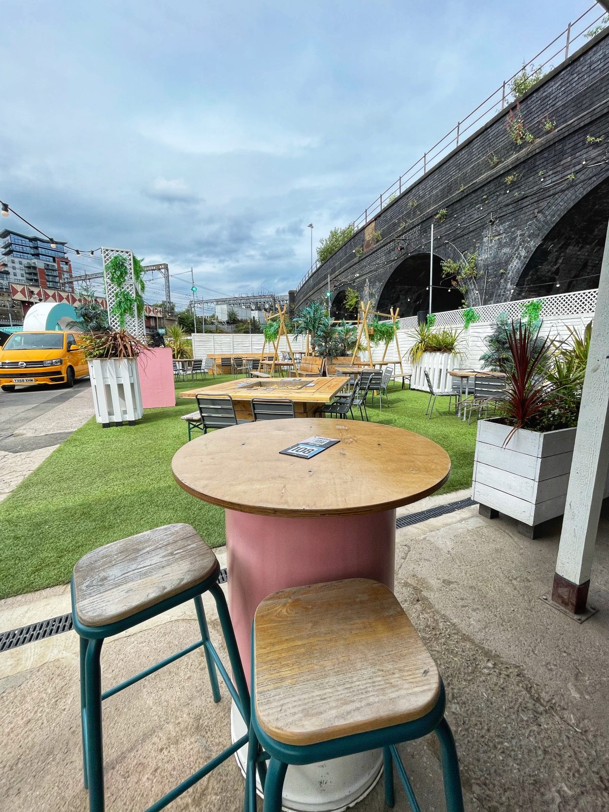 The outdoor space will reopen with a huge Oktoberfest celebration