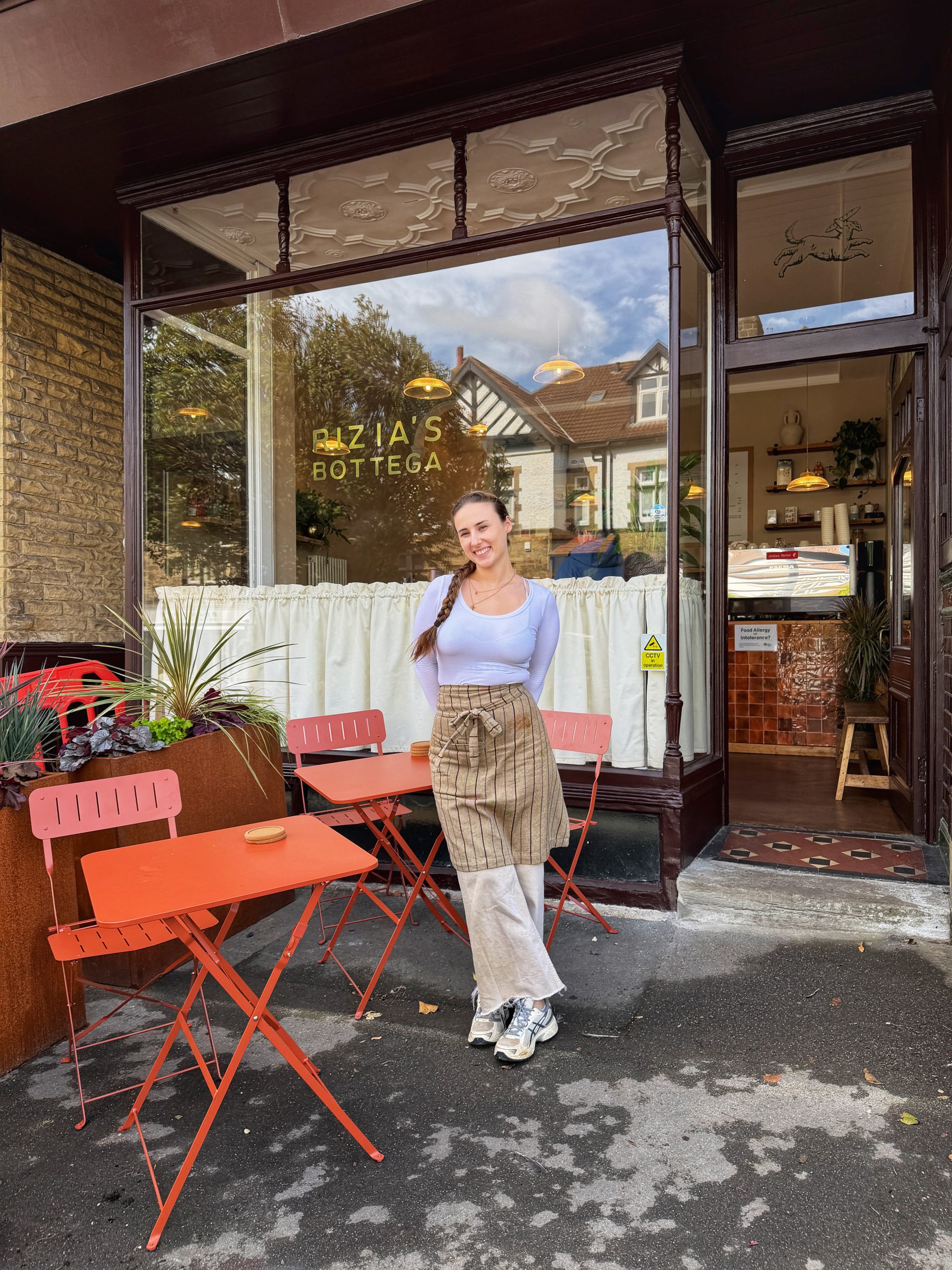 Fabrizia Wagstaff-Pignanelli outside Rizia's Bottega in Ilkley