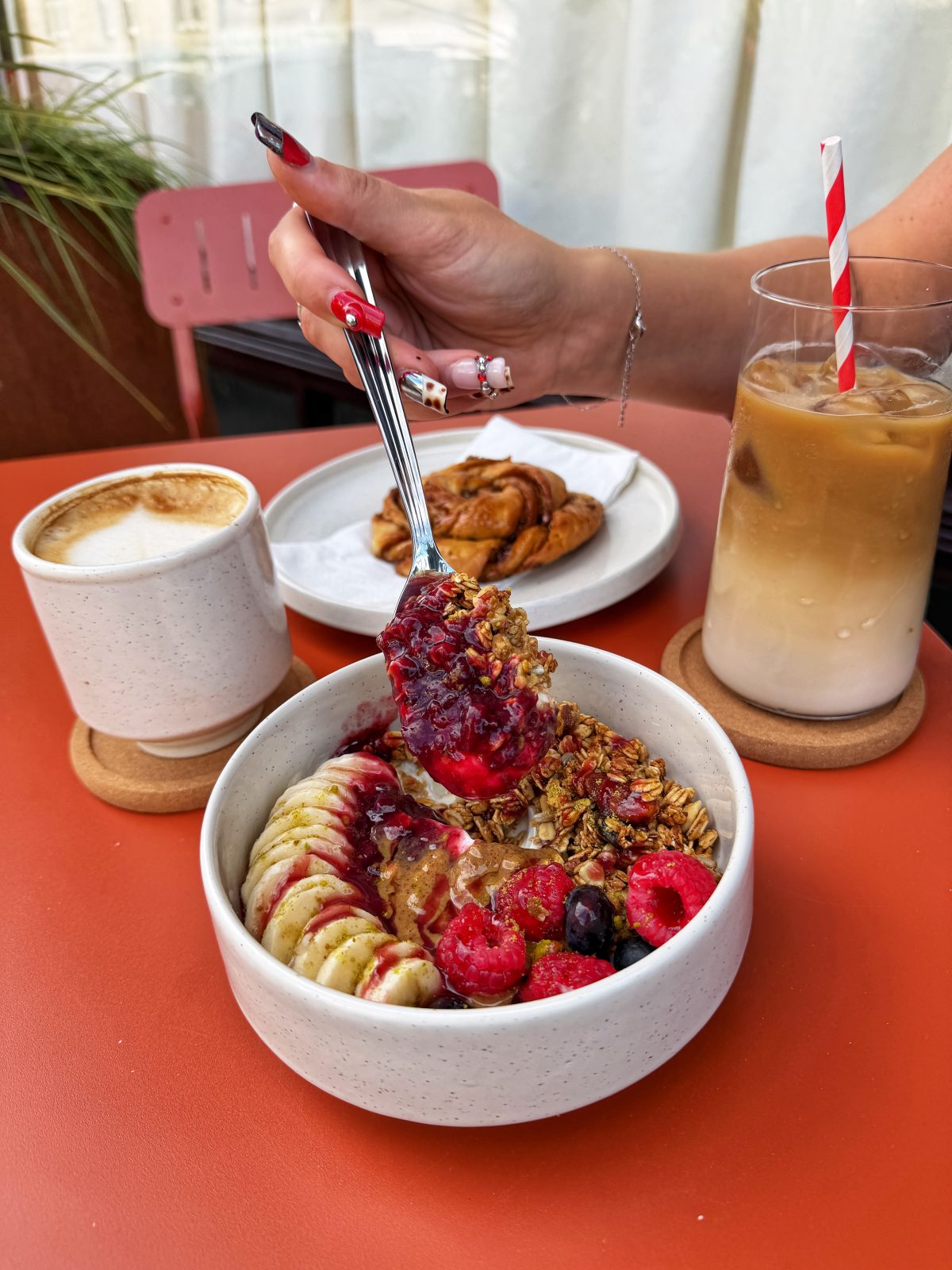 Breakfast and coffee